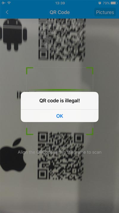 QR Code is illegal