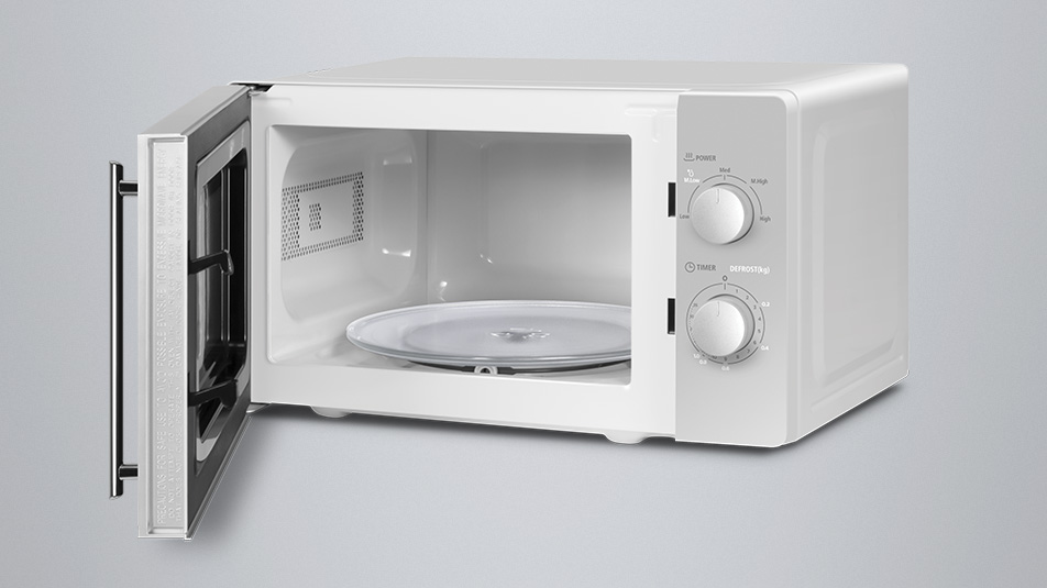 Micro-ondes Silver 700W avec une capacité de 20L - Inventor appliances